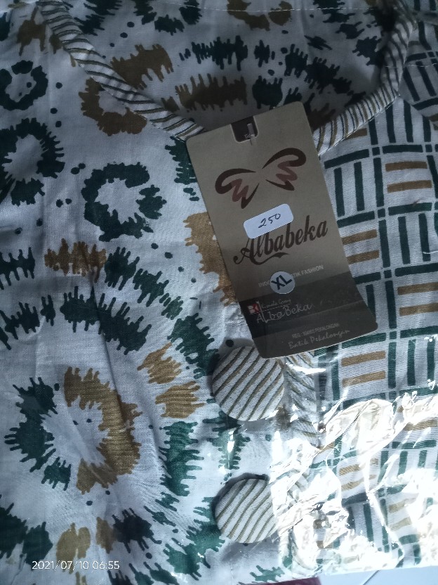 Tey-17 Batik Wanita Asj Sa Hrb026 Kenongo Kemeja Tosca Pendek