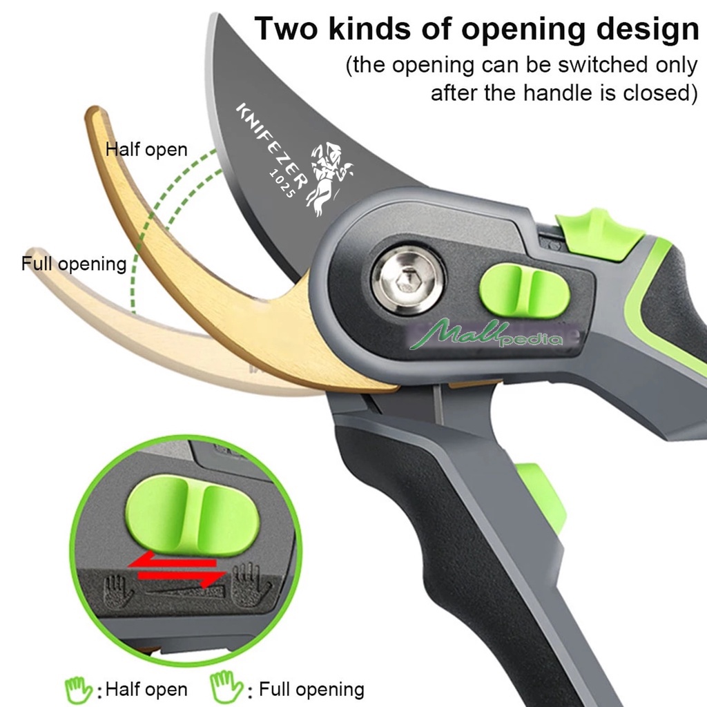 ORI 100% Knifezer gunting dahan bunga ranting stek alat potong dahan garden taman AIRAJ pruning shears 1020 1025 1026