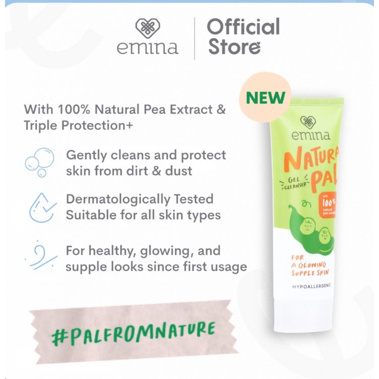 BARU! Emina Natura Pal Gel Cleanser 100ml