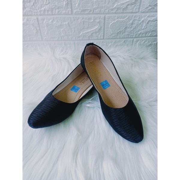 SEPATU BALET HITAM POLOS GLOSSY FLATSHOES SIMPLE KEKINIAN FLATSHOES VIRAL TERBARU