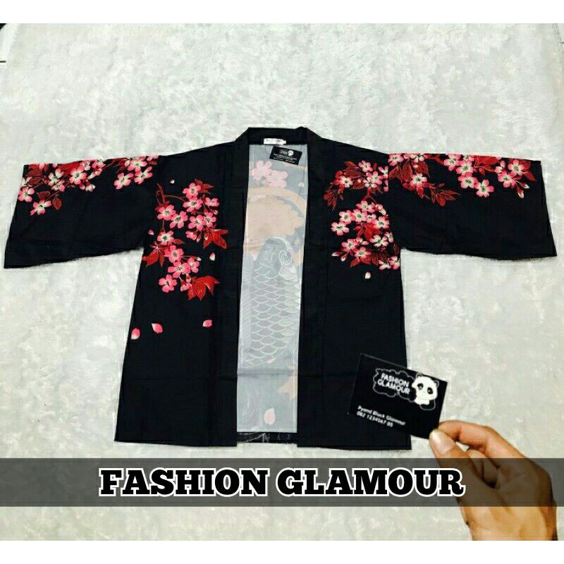 RE29 KIMONO IMPORT PRIA WANITA JEPANG FISH SAKURA ORIGINAL HANFU CARDINGAN HAORI BIG SIZE 3XL