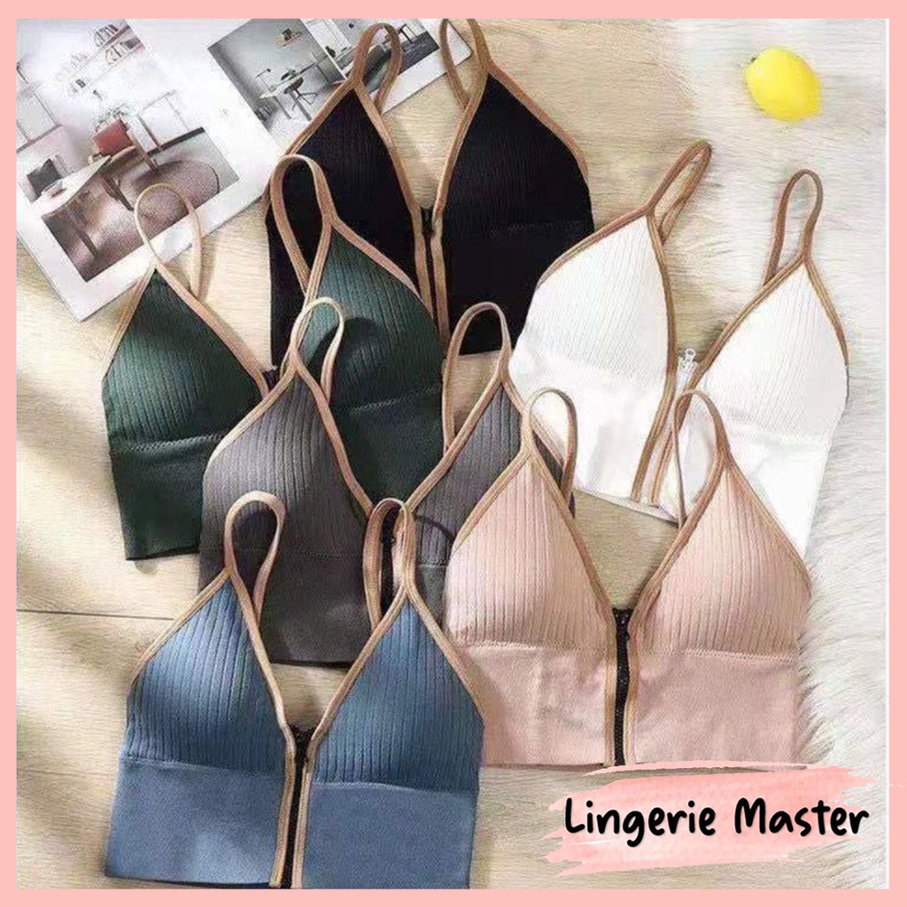 [ LINGERIE MASTER ] - (B-8) BRA V FASHION OLAHRAGA PUSH UP WANITA TANPA KAWAT LINGERIE ELASTIS SEXY IMPORT