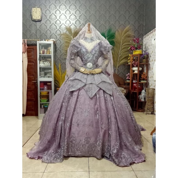 GaunPengantinCantik/BajuPengantinMurah/BajuPengantinJUMBO/GaunPengantinSyari'i/Gaun pengantin Murah/