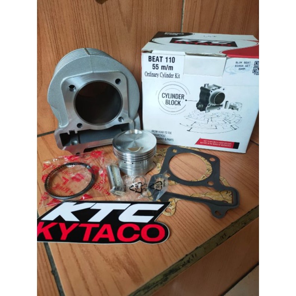 Blok seher/Cylinder blok seher Bore up harian KTC KYTACO uk 55 mm buat motor  Honda beat lama/beat k