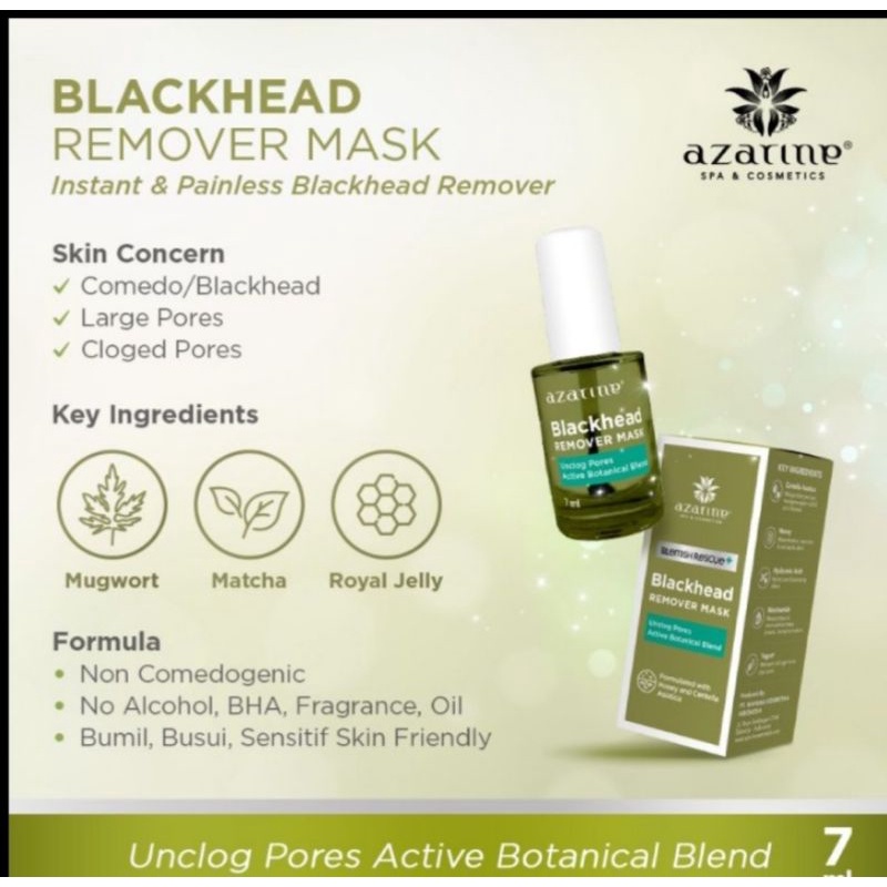 Azarine blackhead remover pembersih komedo pori masker mask