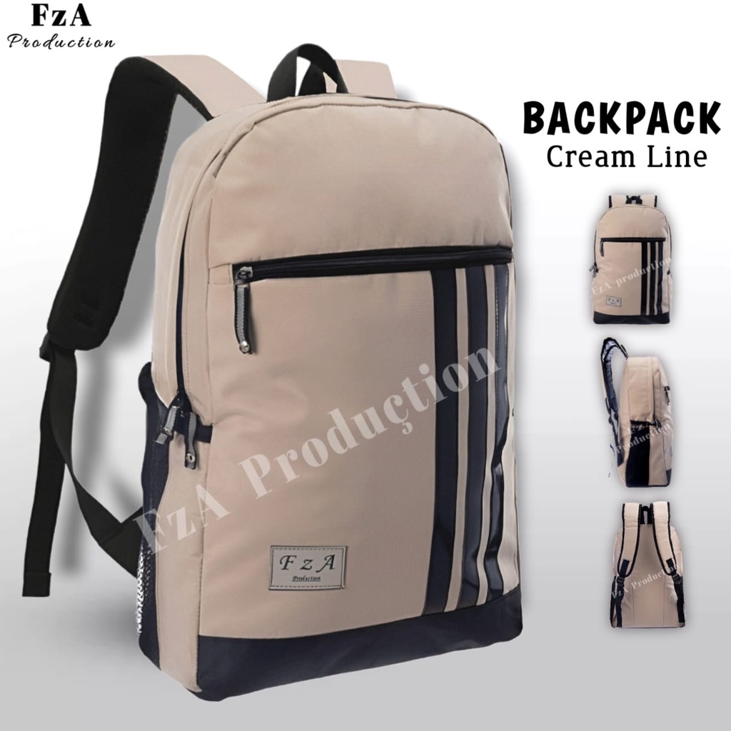 Tas Ransel Punggung Distro Casual Pria Wanita / Tas Ransel Laptop Original - FzA FREE Tas Slempang