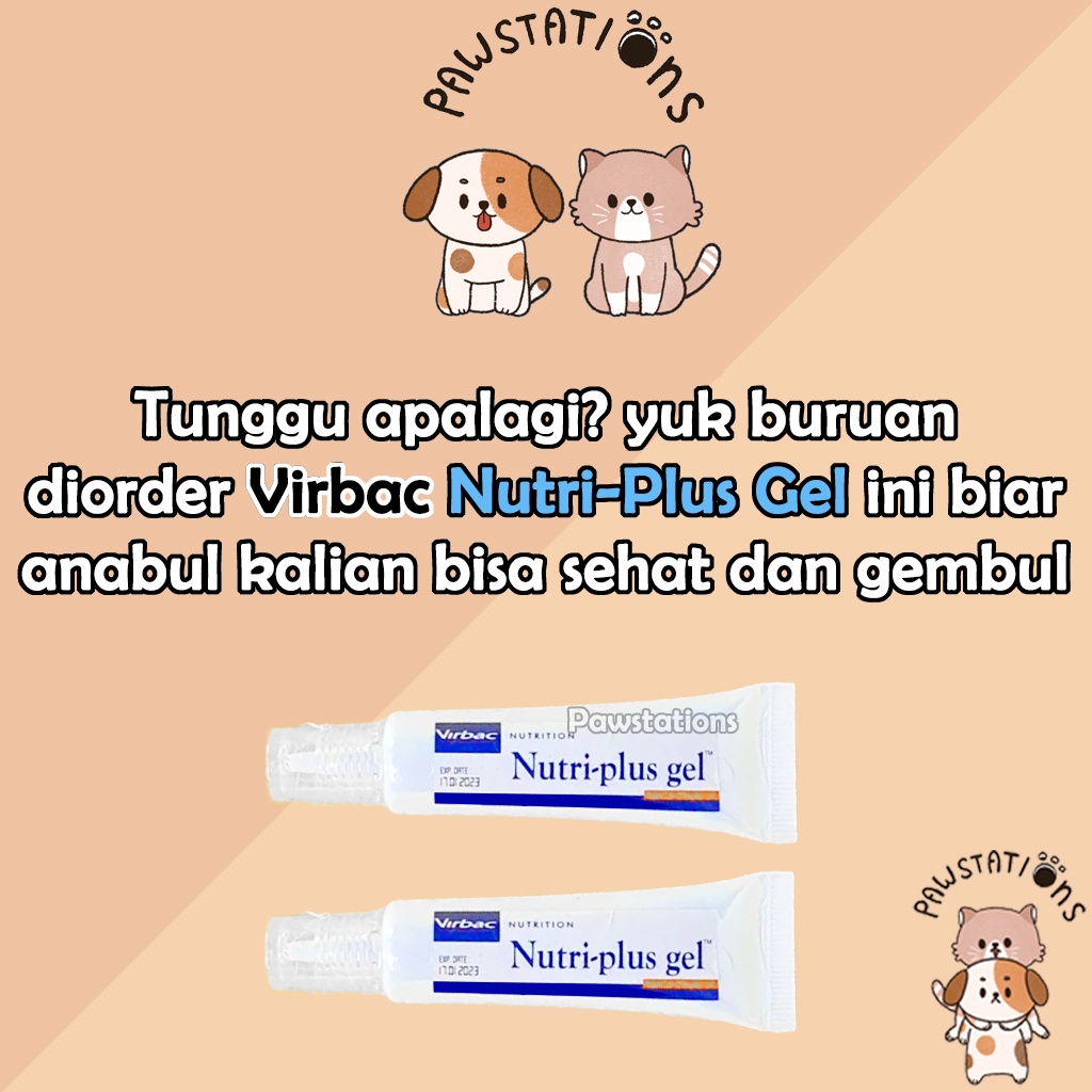 Virbac Nutriplus Gel 15gr Vitamin Kucing dan Anjing