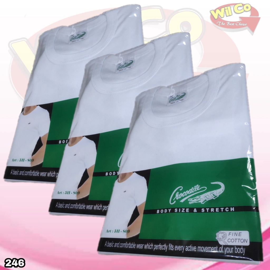 K246 - KAOS DALAM PRIA OBLONG CROCODILE SIZE S - XL HARGA PER 1 PCS