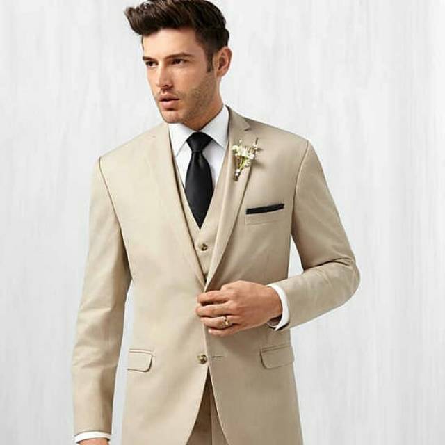 Setelan jas wedding pria mocca