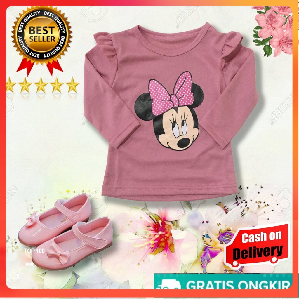 VISION ONLINE- FASHION BAYI DAN ANAK PAKAIA ANAK PEREMPUAN ATASAN KAOS MINNIE/ KAOS ANAK PEREMPUAN 1 TAHUN MURAH KEKINIAN/COD/GRATIS ONGKIR/KOREA