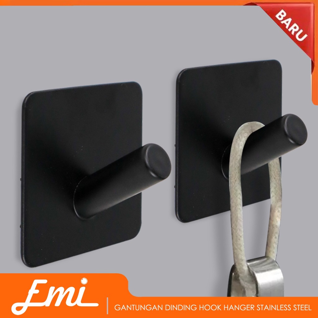 Gantungan Baju Dinding Hook Hanger Stainless Steel SUS304