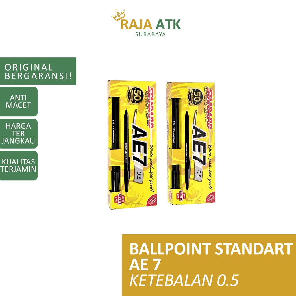 Jual Bolpen Standard AE7 (1 Pack) - Pulpen Bulpen Bolpen Ballpoint ...