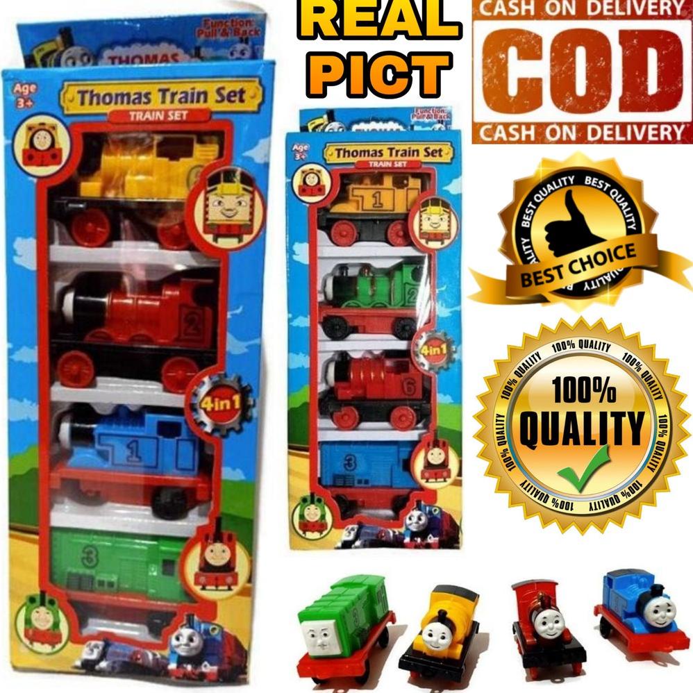 [KODE DLMWZ] PROMO 311 Mainan Anak Isi 4 PCS Set Mobil Kereta Api Thomas & Friend PullBack / Train P
