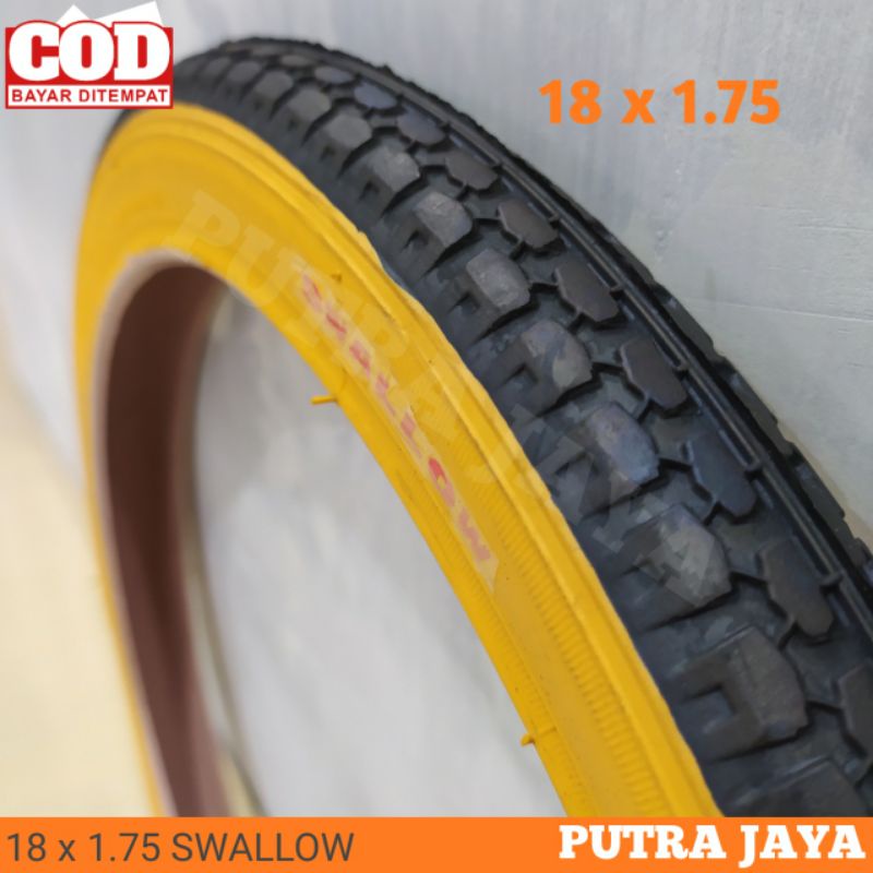 Ban Luar Sepeda 18 x 1 75 / 18 x 1.75 SWALLOW Ban Sepeda anak Ukuran 18 Sepedah Mini Cewe Cowo BMX L