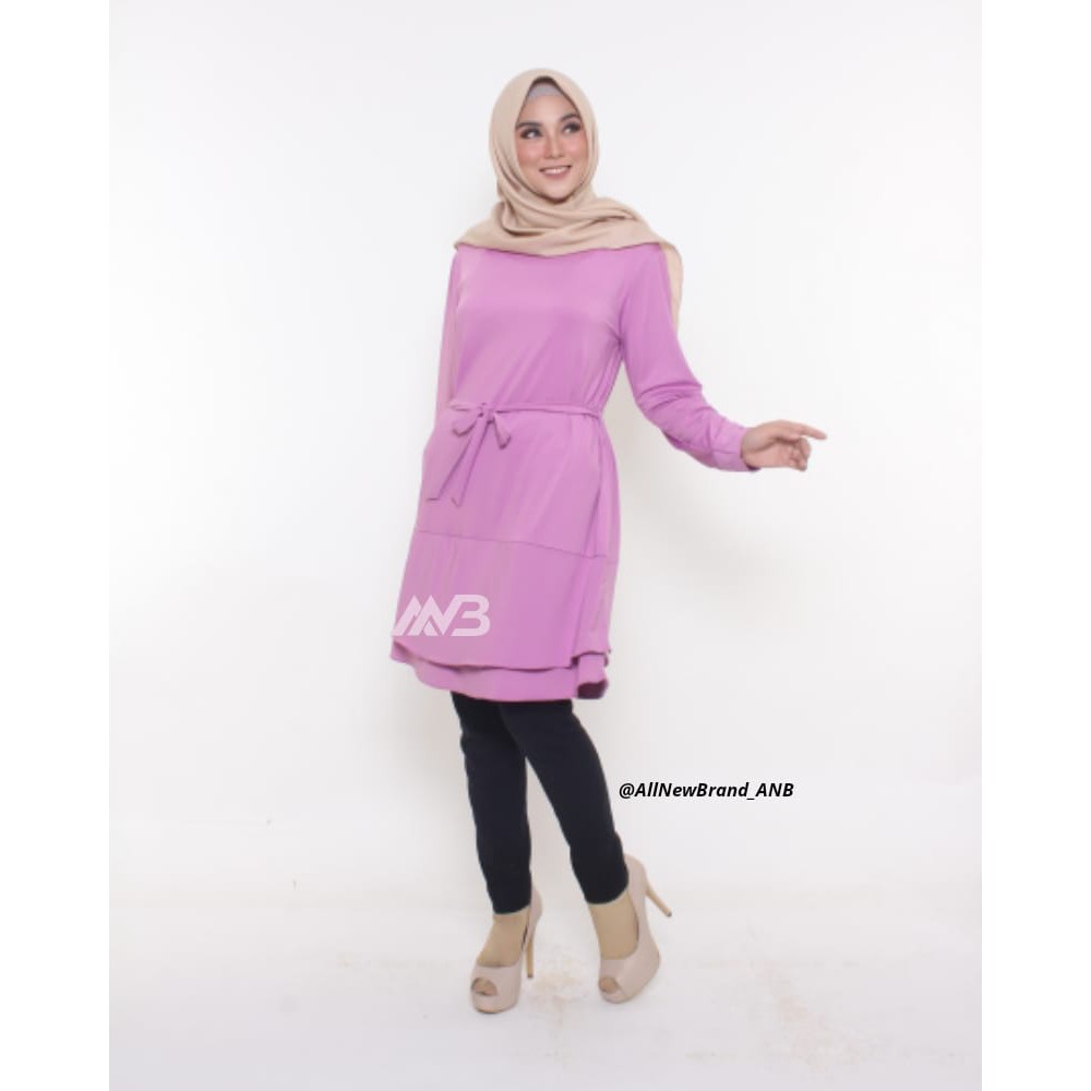 BEFAST - ZEC OOTD Wanita Tunik JIHYO / Tunik T8 / Model Tunik Lavender HARGA PROMO HARGA MODAL Top / Atasan Lengan Panjang / Fahion Wanita / Tunik Polos / Tunik Casual / Tunik Kekinain / Tunik Terlaris