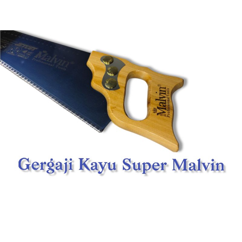 Gergaji Super Cut Malvin Gagang Kayu / Gergaji Kayu Kualitas Super / Gergaji Kayu Premium / Gergaji Kayu Gagang Kayu Terbaik