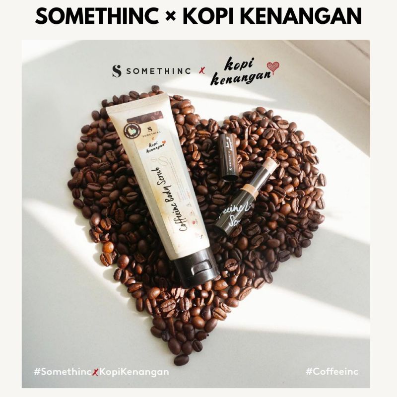 Somethinc x Kopi Kenangan Coffeinc body Scrub dan Coffeinc Lip Scrub