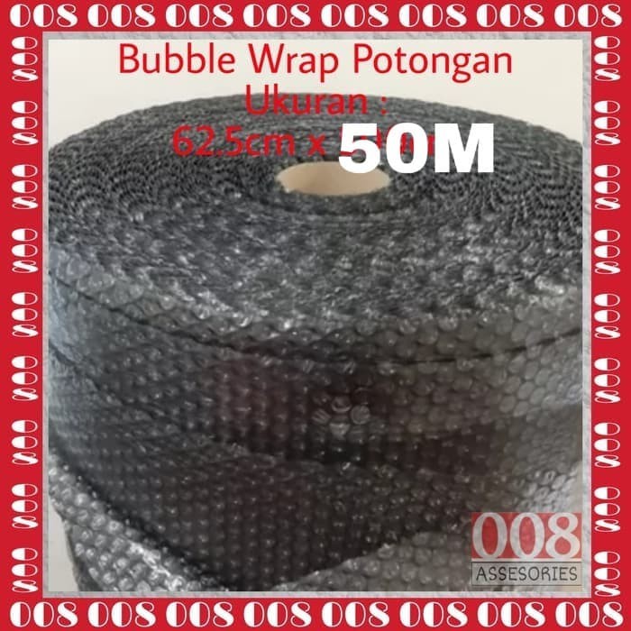 

Plastik Bubble Wrap Buble Wrab GMP Roll Utuh 50m x 62cm Hitam Pekat