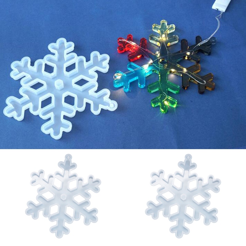 SIY  Crystal Epoxy Resin Mold Christmas Snowflake Listed Pendant Casting Silicone Mould DIY Crafts Decoration Jewelry Making Tools