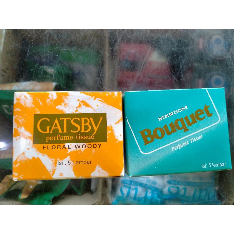 tissiu basah gatsby dan mandom,per box kecil.