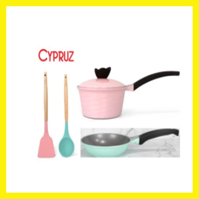 CYPRUZ Colour PI-0941 Panci Basic Set Cookware 5 Pcs Ceramic Diecast