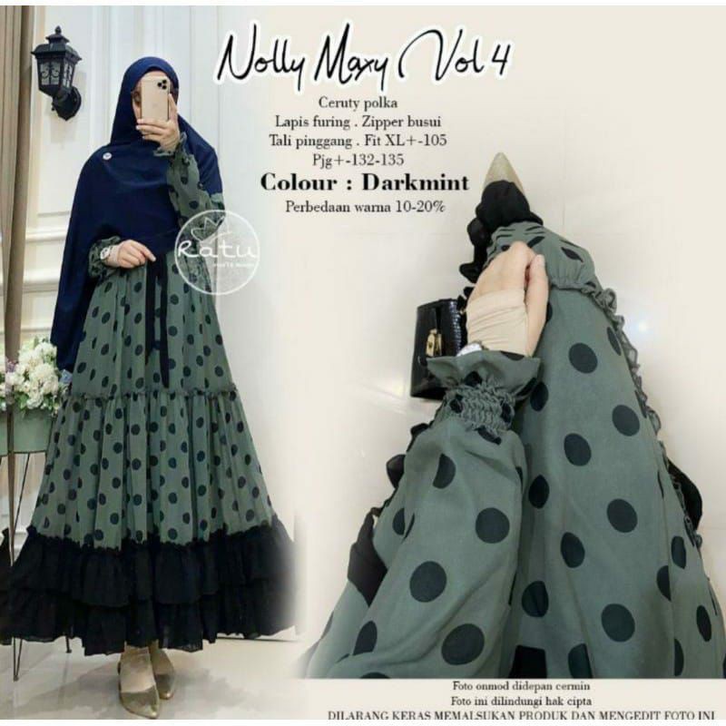 GAMIS CERUTI POLKADOT PREMIUM UNDAK BAWAH