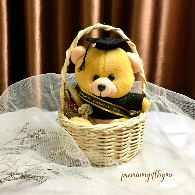 GRADUATION DOLL LED Kado Wisuda Sidang Gift Paket Hampers Keranjang Rotan Premium Murah Unik Estetik Aesthetic Sahabat Pacar