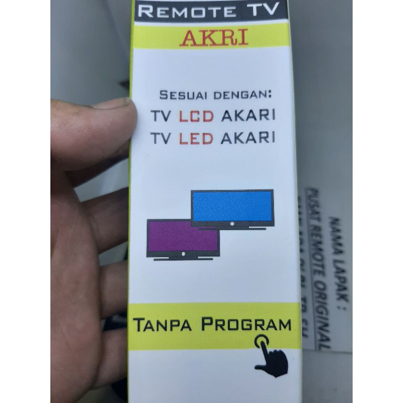 REMOTE REMOT TV AKARI LED LCD SEPERTI ORIGINAL