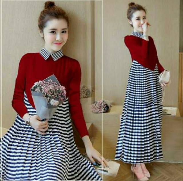 FWG - DRESS MAXI MICHIE / MAXY SALUR WANITA TERBARU / DRESS WANITA / LONGDRESS