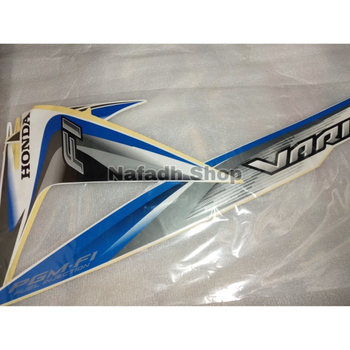 Sale HG00IA Stiker Lis Body Vario 110 FI Tahun 2014-2015 Putih Biru