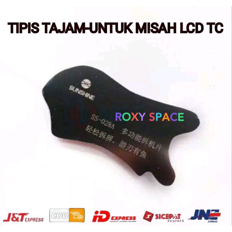 Alat Buka Lcd Touchscreen Handphone Plat baja tipis dan lentur