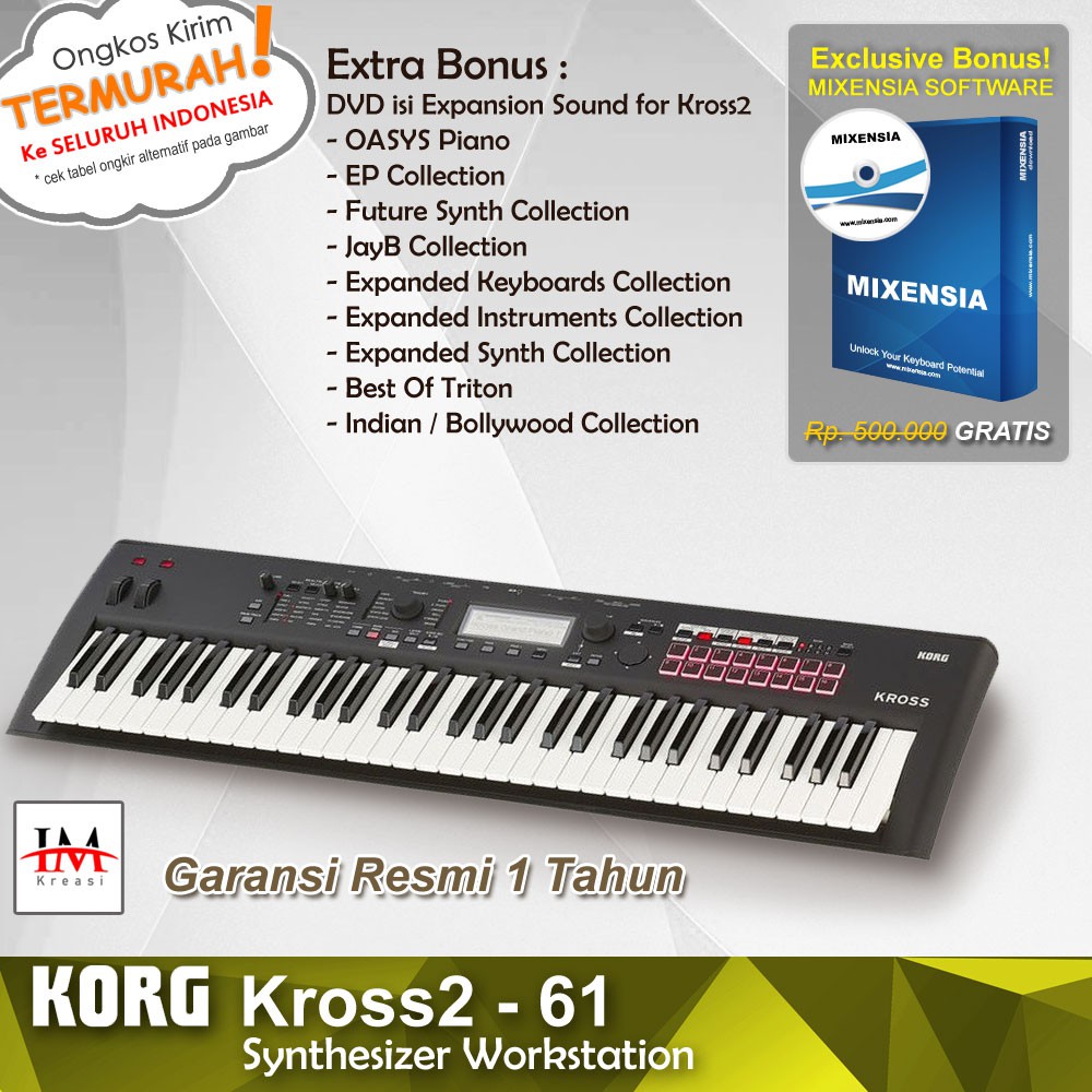 Korg Kross 2 61 / Kross2 Synthesizer Keyboard Garansi Resmi