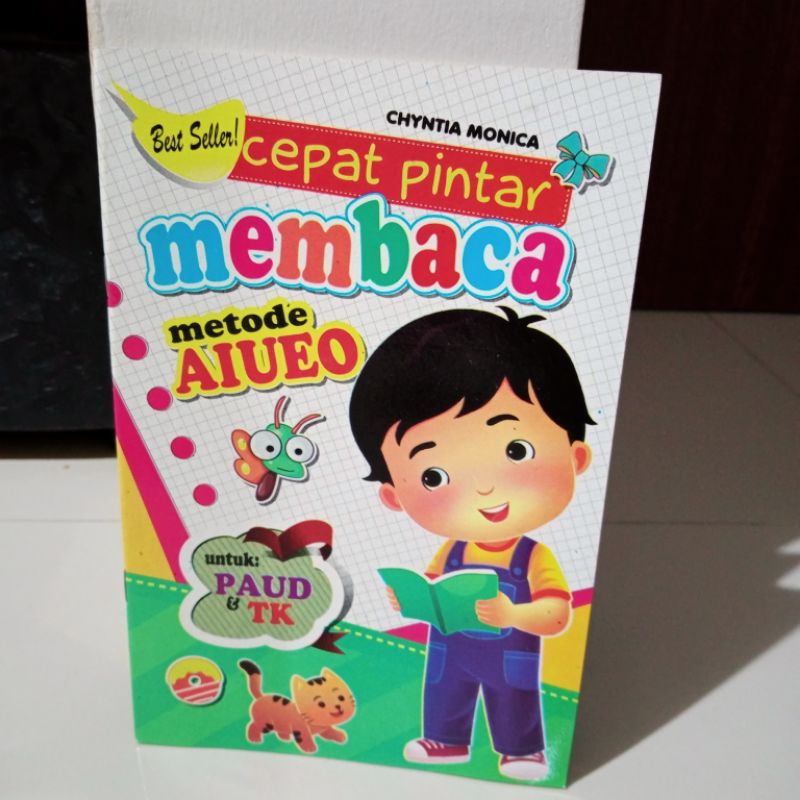 buku cepat pintar membaca metode aiueo, 32 halaman (16×24cm)