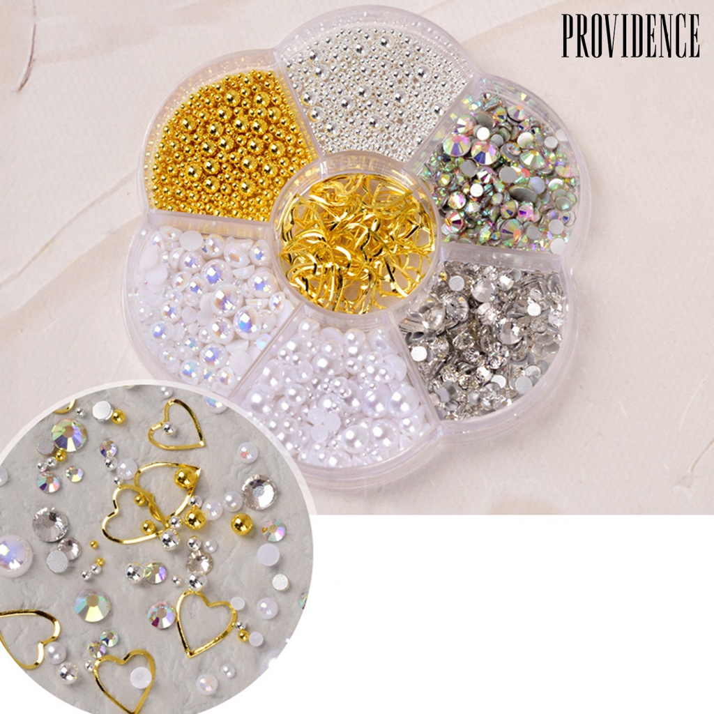 Providence 1 Box Nail Decals Cute 3D Effect Resin Nails Aurora Rhinestone Tools DIY Supplies