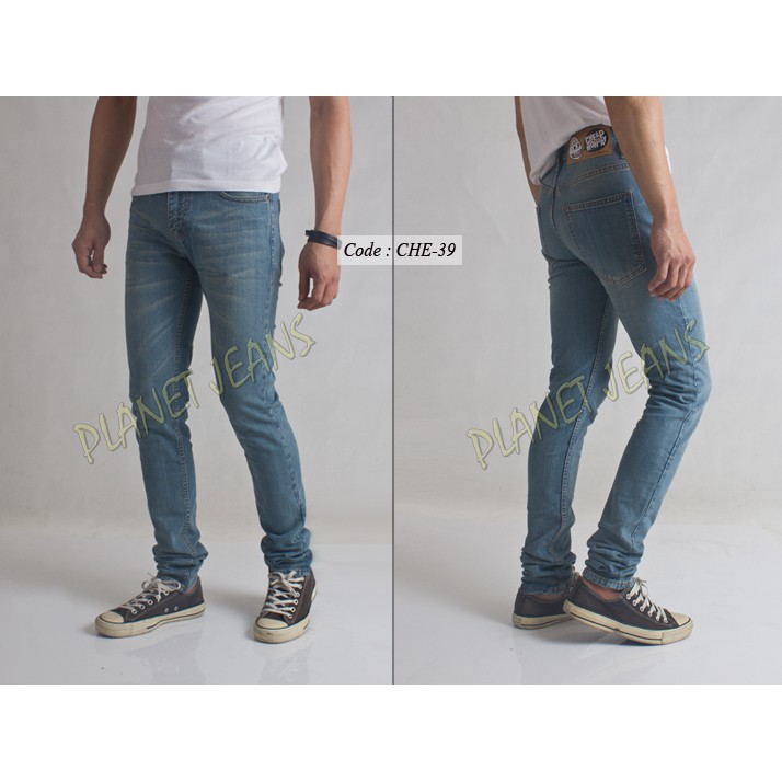 Celana Pria Terbaru 2018/  CHE32- celana jeans denim panjang pria model skinny cheap monday slim