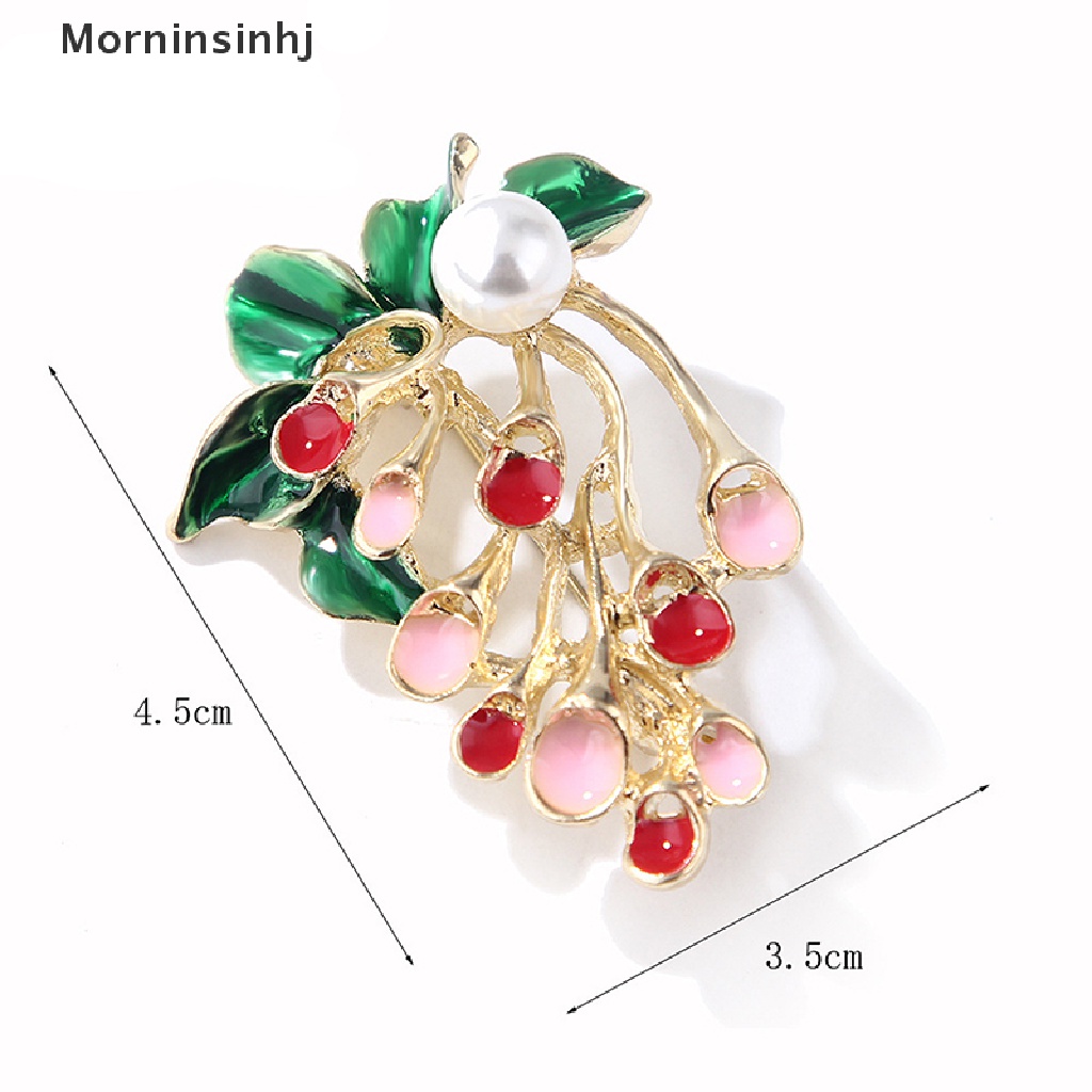 Mornin Kreatif Idyllic Pearl Fruit Series Bros Pin Wanita Perhiasan Aksesoris Pakaian id