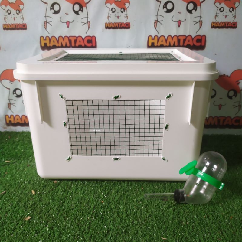 PAKET KANDANG HAMSTER KOTAK &amp; BOTOL