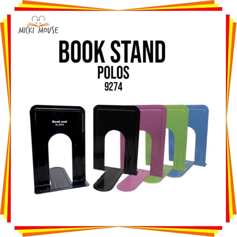

Book stand / Sandaran buku / Penyangga buku / Book end besi polos (2pcs)