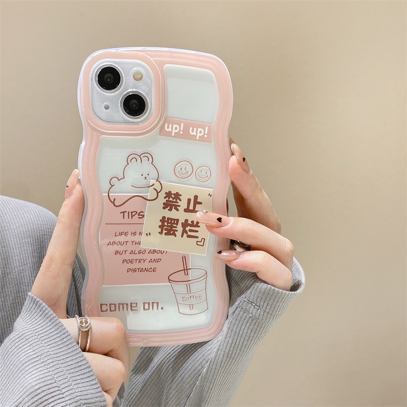 Soft Case Silikon TPU Motif Kelinci Untuk iPhone 13 12 11 Pro Max X Xr Xs Max SE 8 7 6 6s Plus