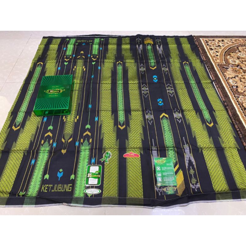 Sarung Ketjubung Gsc Full sutra grade green jahit tengah