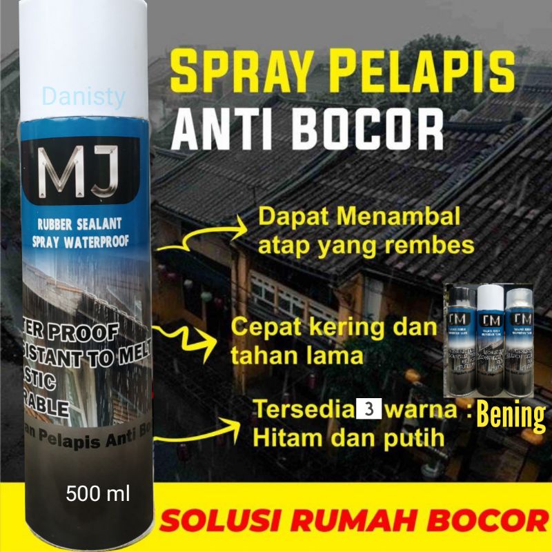 anti bocor atap seng semprot MJ 500 mili/atap seng/asbes/aquarium/kolam/tembok