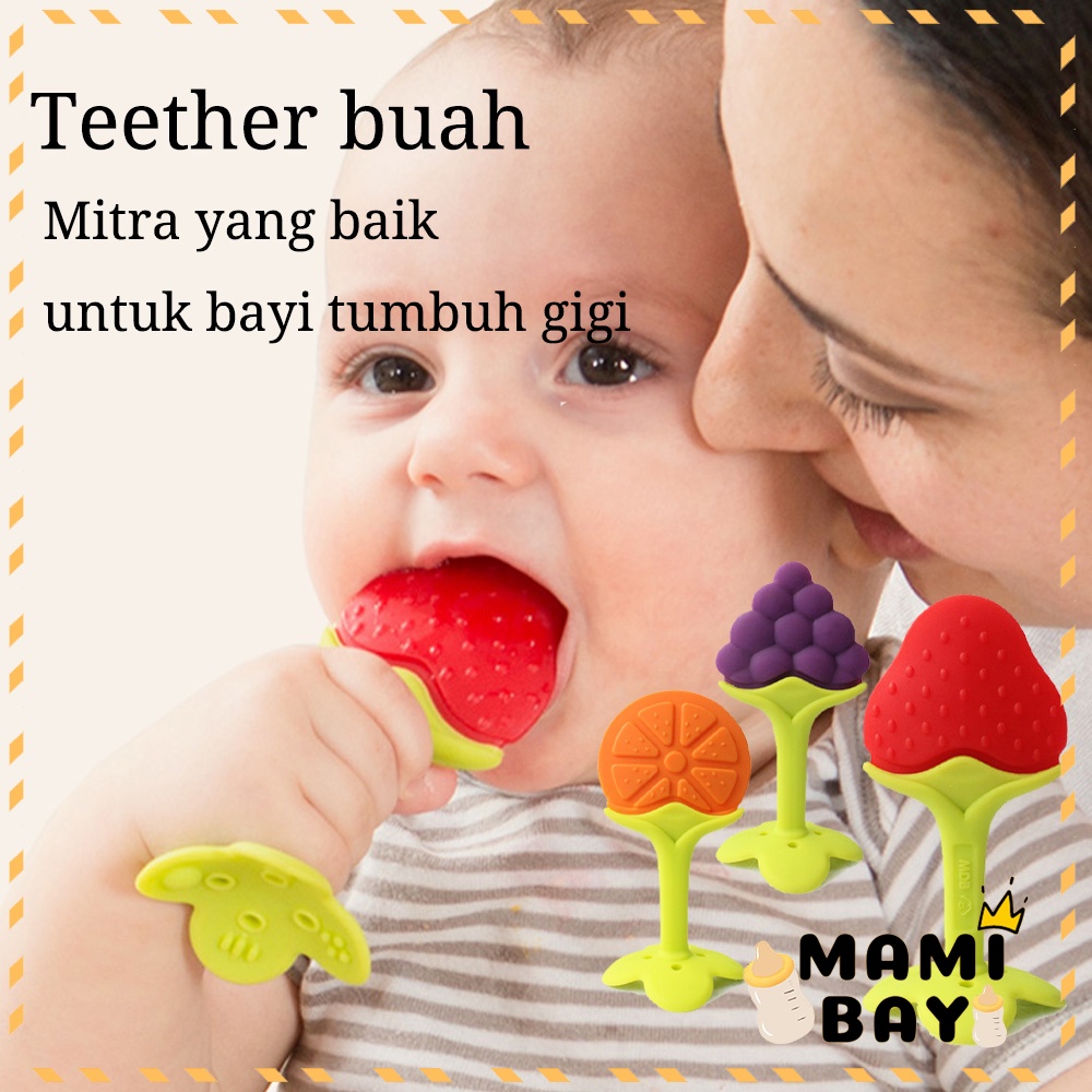 OKEYI Fruit teether bayi/gigitan bayi silikon/mainan gigitan