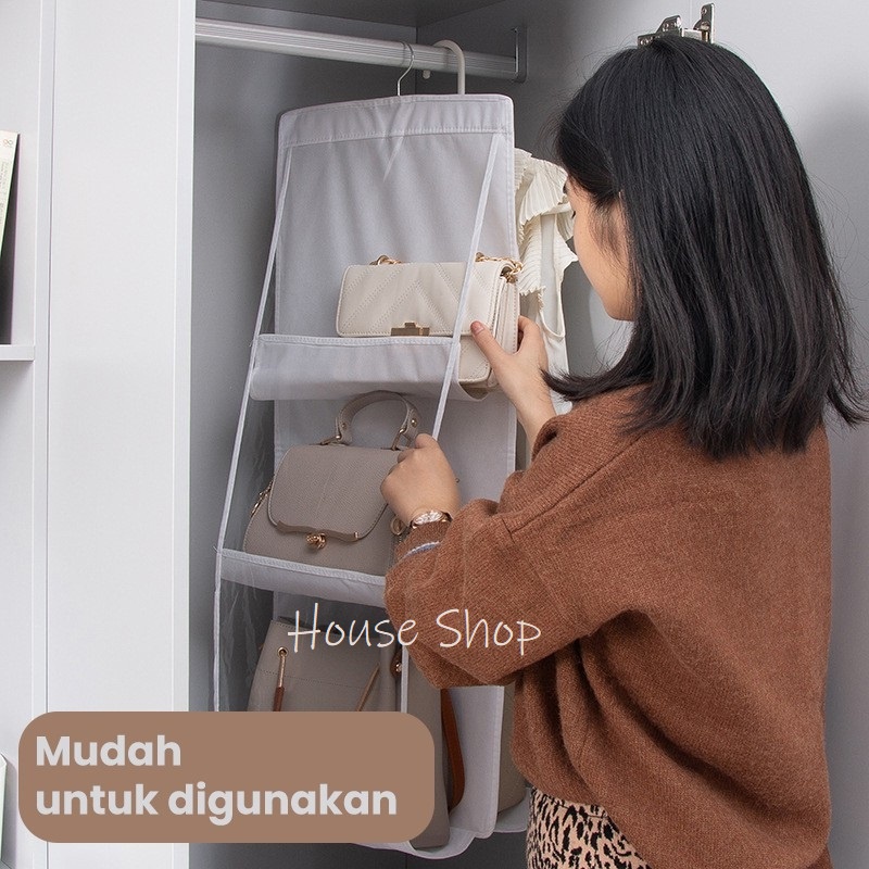 HS-0179 Rak Gantung Penyimpanan Tas Sepatu - Gantungan Tas - Bag Storage