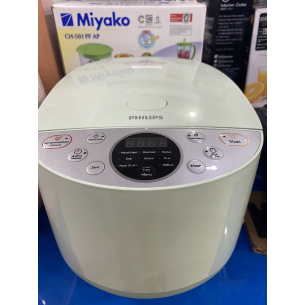 Philips Hd4515 Digital Rice Cooker - Hijau new