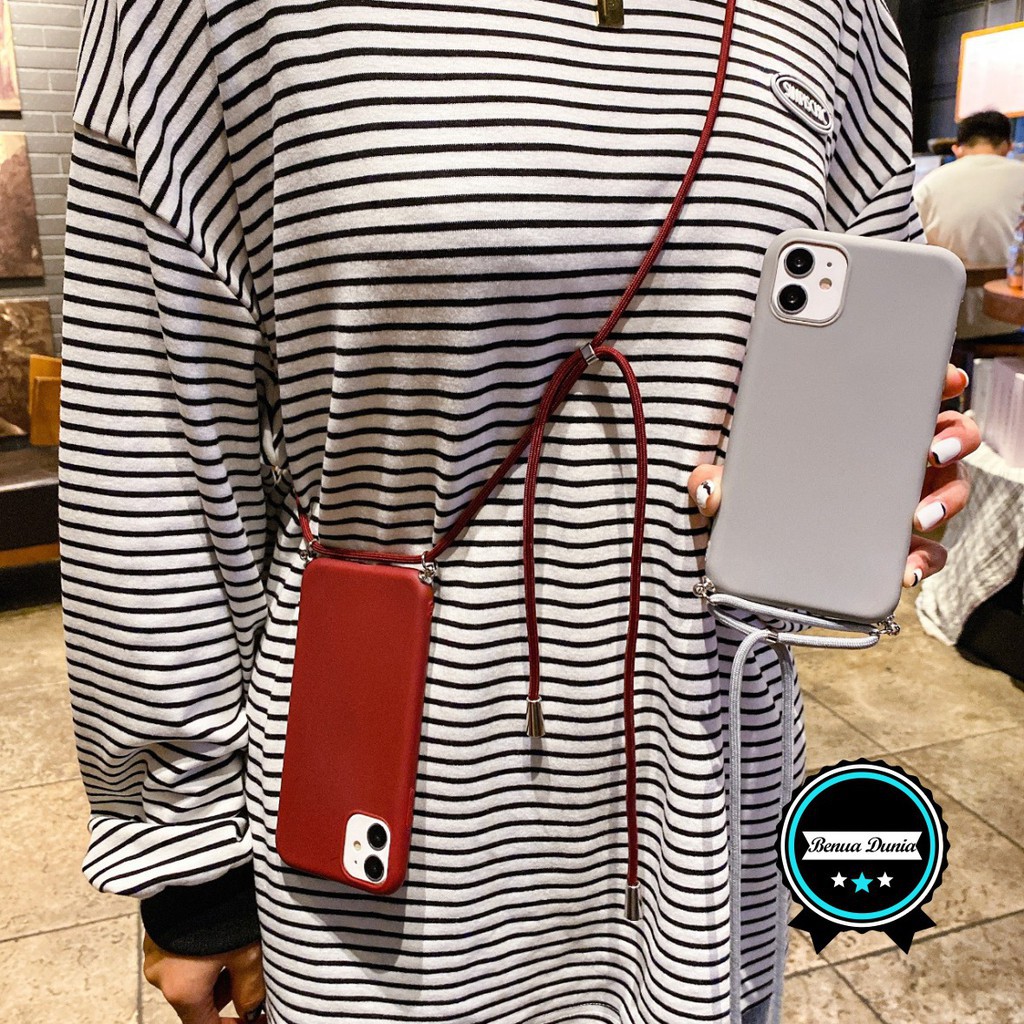 SOFTCASE SLINGCASE TALI LANYARD CANDY SAMSUNG M51 A12 A02S BD1578