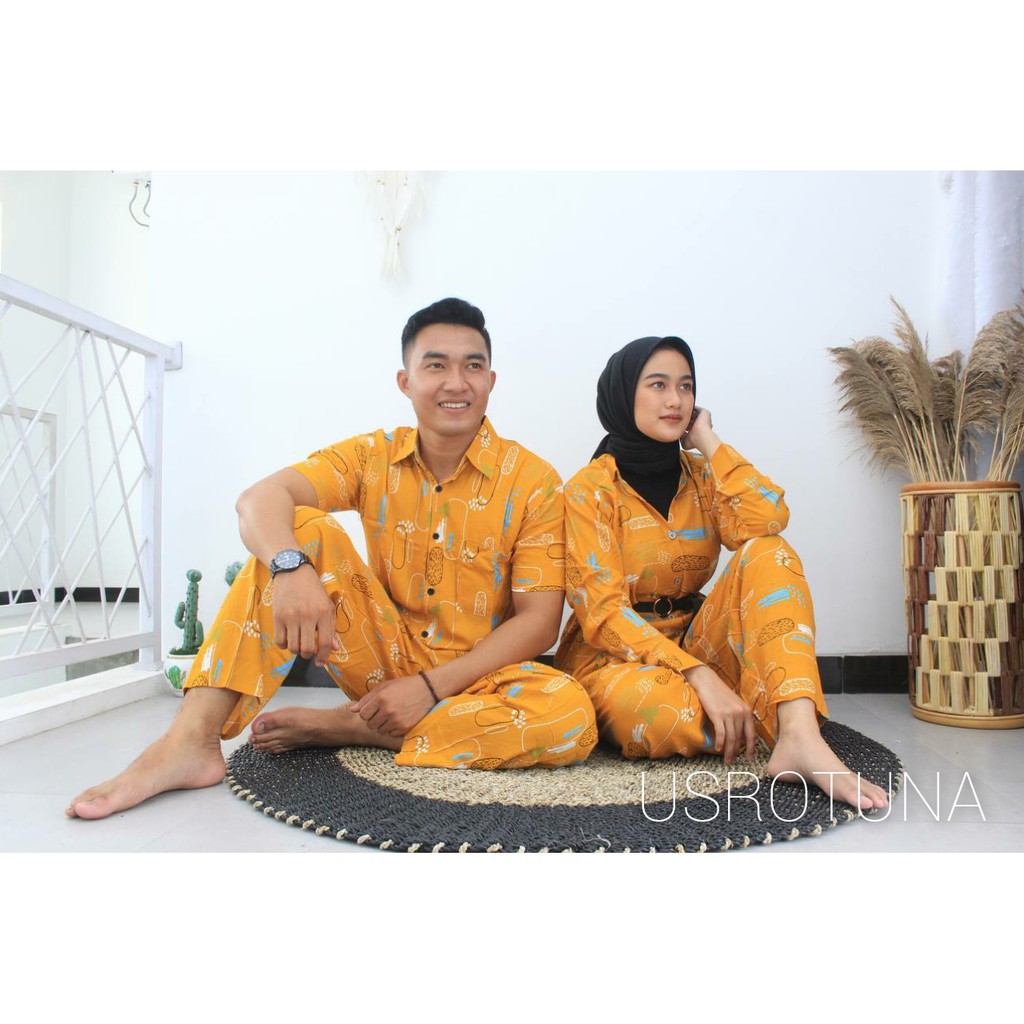 ONE SET COUPLE RAYON VISCOSE (STANDARD) SETELAN RAYON VISCOSE
