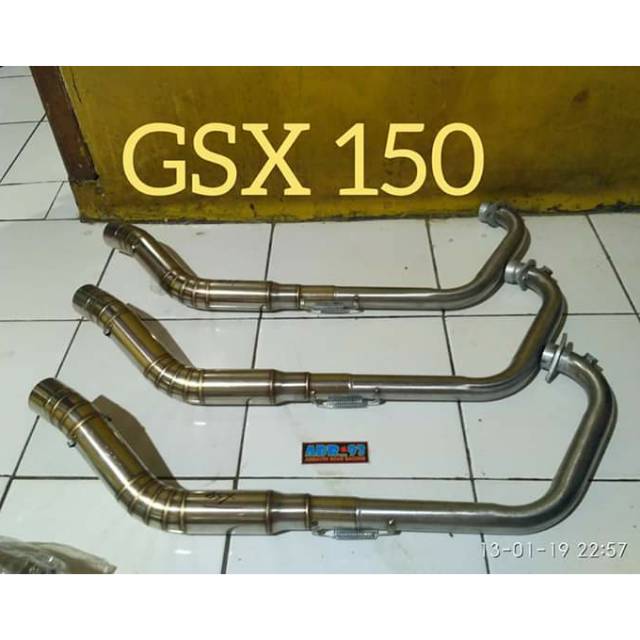 leher racing gsx r dan gsx s 150.dilengkapi lobang sensorO2 seperti bawaan pabrik