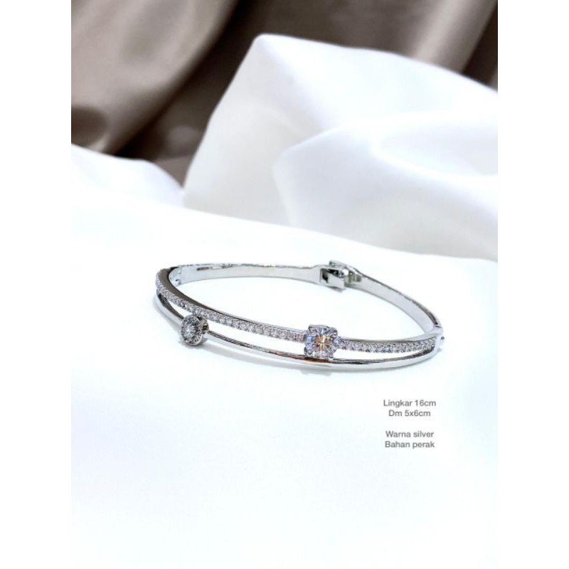 Gelang Silver925 perak sterling silver Premium Gelang silver Gold anti karat anti alergi  S-880