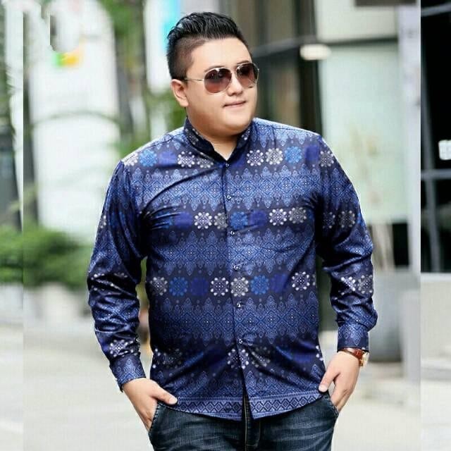 Batik Big Size Jumbo Xxl Xxxl / Kemeja Batik Pria Oversizr Besar / Atasan Batik Kantor Modern