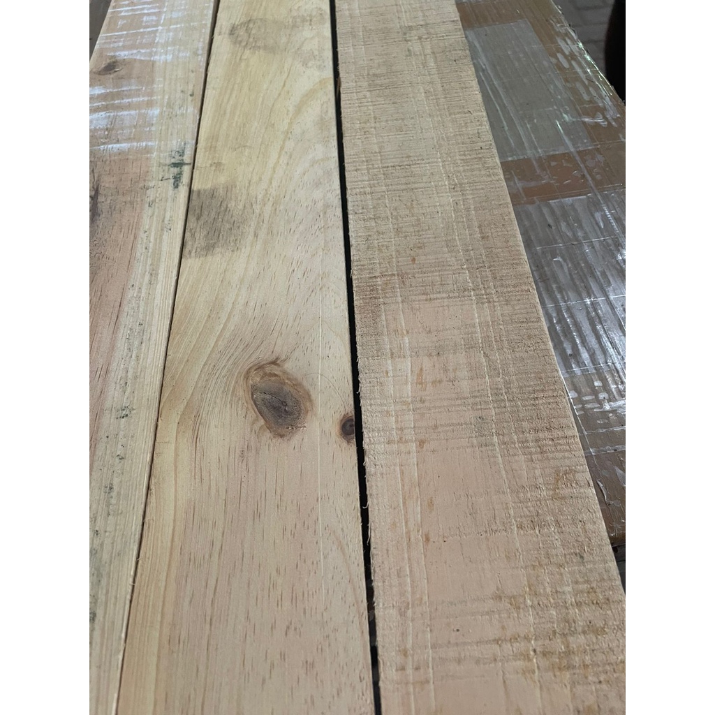Papan Kayu Pinus Oven Baru 2x15x150 cm Jati Belanda Sudah Serut Bukan Bekas Peti